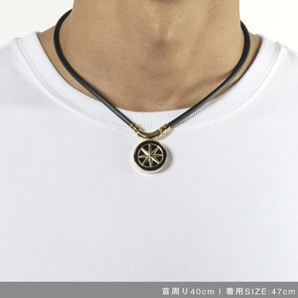 バンデル BANDEL ネックレス Healthcare Necklace Earth (Black × Gold) 47cm HLCNEBG47【FITHOUSE ONLINE SHOP】