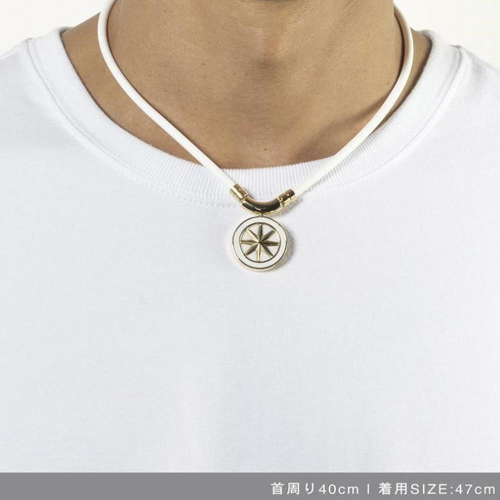 バンデル BANDEL ネックレス Healthcare Necklace Earth (White × Gold) 47cm HLCNEWG47【FITHOUSE ONLINE SHOP】