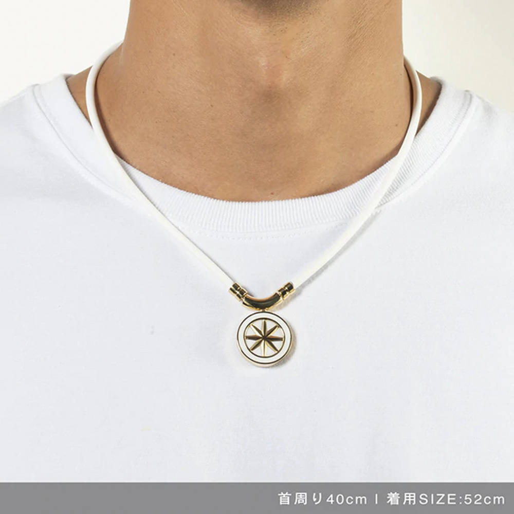 バンデル BANDEL ネックレス Healthcare Necklace Earth (White × Gold) 52cm HLCNEWG52【FITHOUSE ONLINE SHOP】