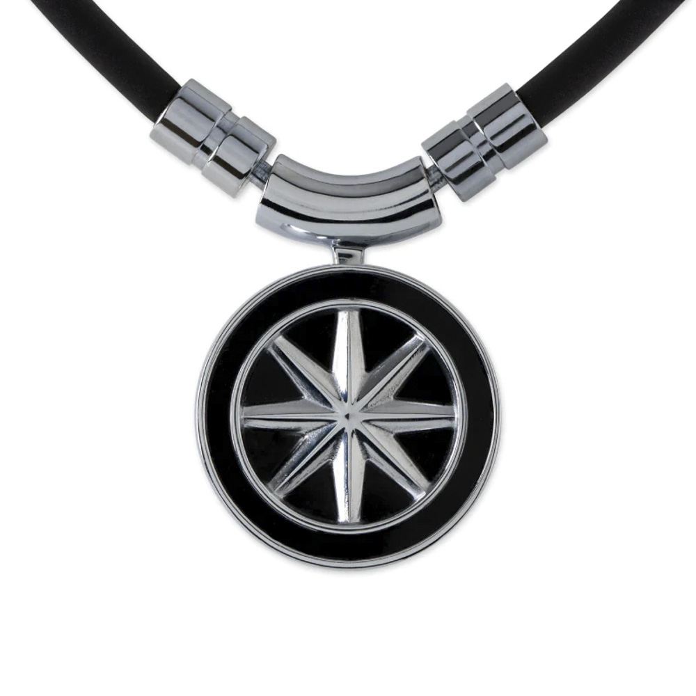 バンデル BANDEL ネックレス Healthcare Fine Necklace Earth mini (Black × Silver) 43cm HLCFNEBS43【FITHOUSE ONLINE SHOP】