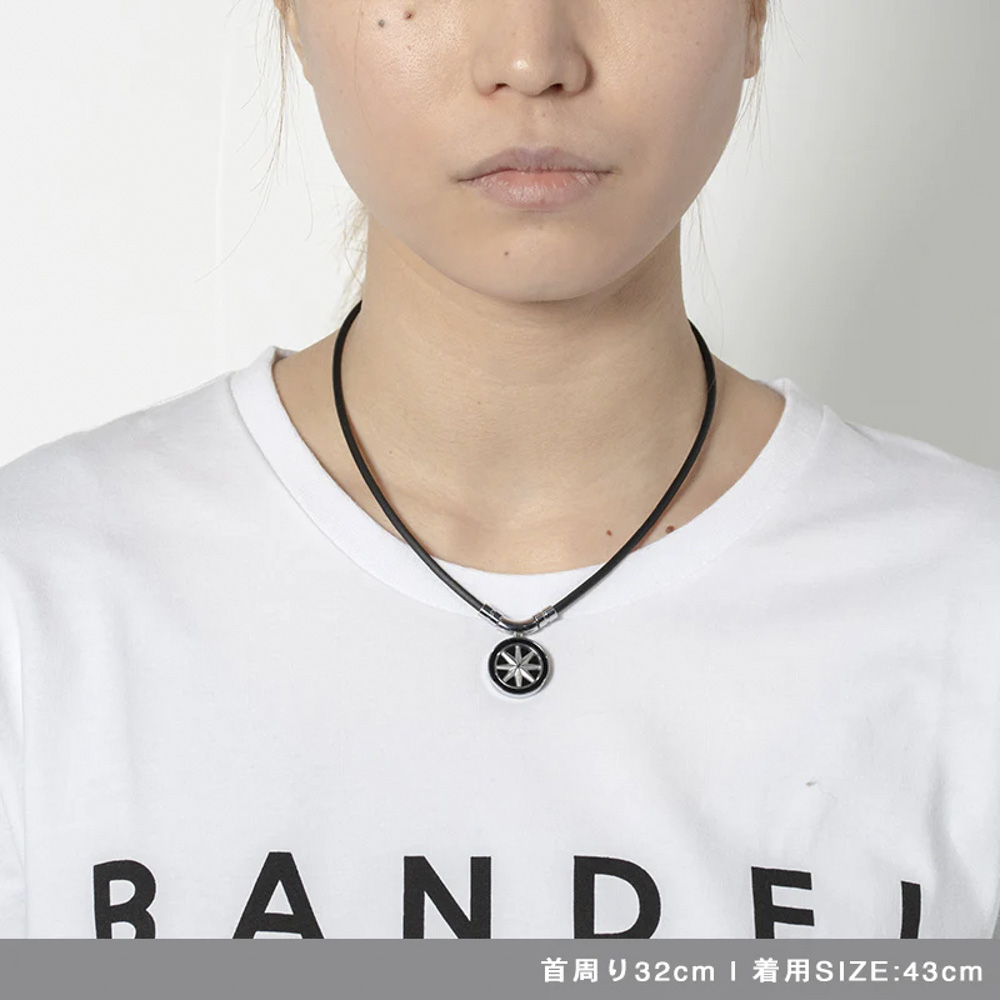 バンデル BANDEL ネックレス Healthcare Fine Necklace Earth mini (Black × Silver) 43cm HLCFNEBS43【FITHOUSE ONLINE SHOP】