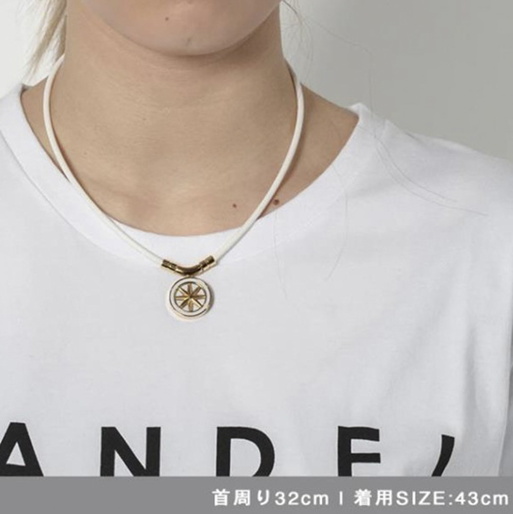 バンデル BANDEL ネックレス Healthcare Fine Necklace Earth mini (White × Gold) 43cm HLCFNEWG43【FITHOUSE ONLINE SHOP】