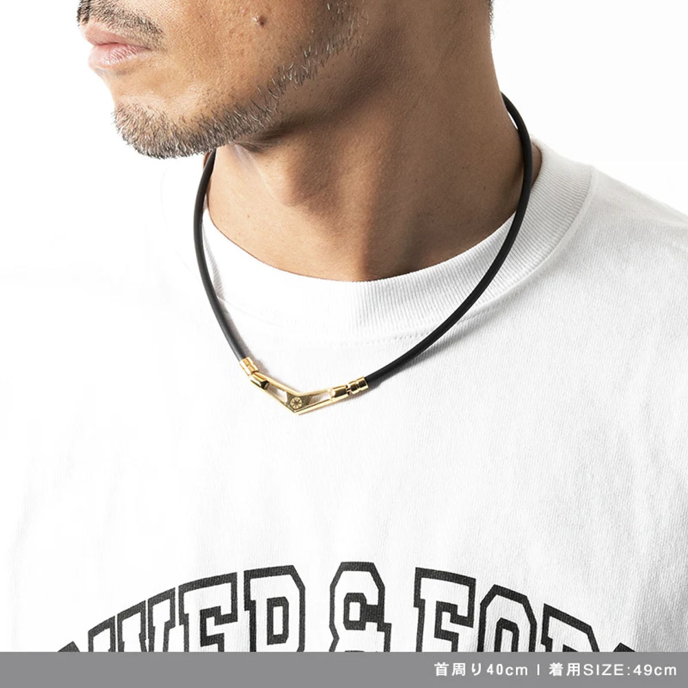 バンデル BANDEL ネックレス Healthcare Necklace V1 (Black × Gold) 49cm HLCV-M-BG【FITHOUSE ONLINE SHOP】