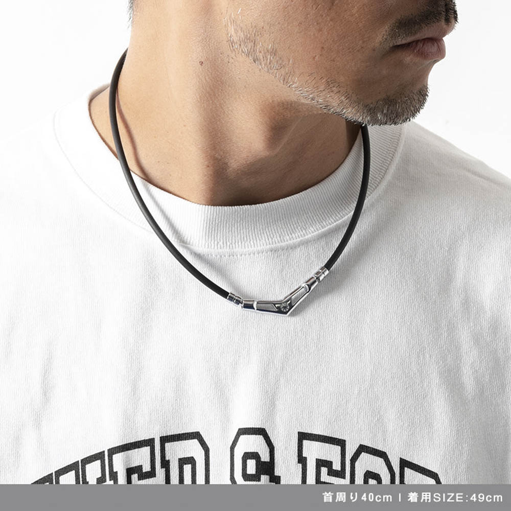 バンデル BANDEL ネックレス Healthcare Necklace V1 (Black × Silver) 49cm HLCV-M-BS【FITHOUSE ONLINE SHOP】