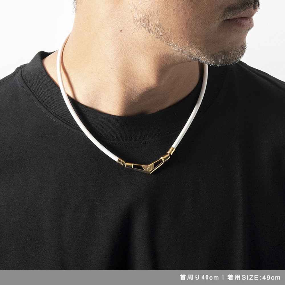 バンデル BANDEL ネックレス Healthcare Necklace V1 (White × Gold) 49cm HLCV-M-WG【FITHOUSE ONLINE SHOP】