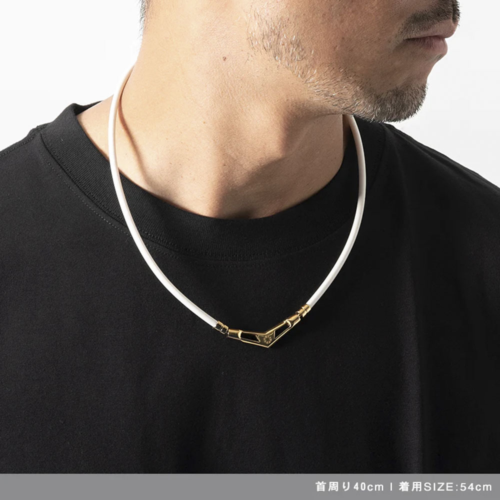 バンデル BANDEL ネックレス Healthcare Necklace V1 (White × Gold) 54cm HLCV-L-WG【FITHOUSE ONLINE SHOP】