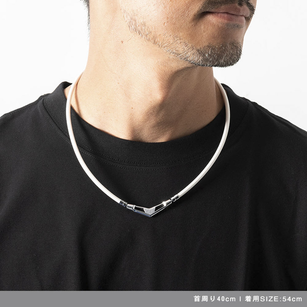 バンデル BANDEL ネックレス Healthcare Necklace V1 (White × Silver) 54cm HLCV-L-WS【FITHOUSE ONLINE SHOP】