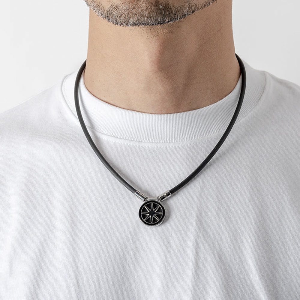 バンデル BANDEL ネックレス Healthcare Necklace Earth 2.0(Black×Silver) 52cm HLCNE2BS52【FITHOUSE ONLINE SHOP】