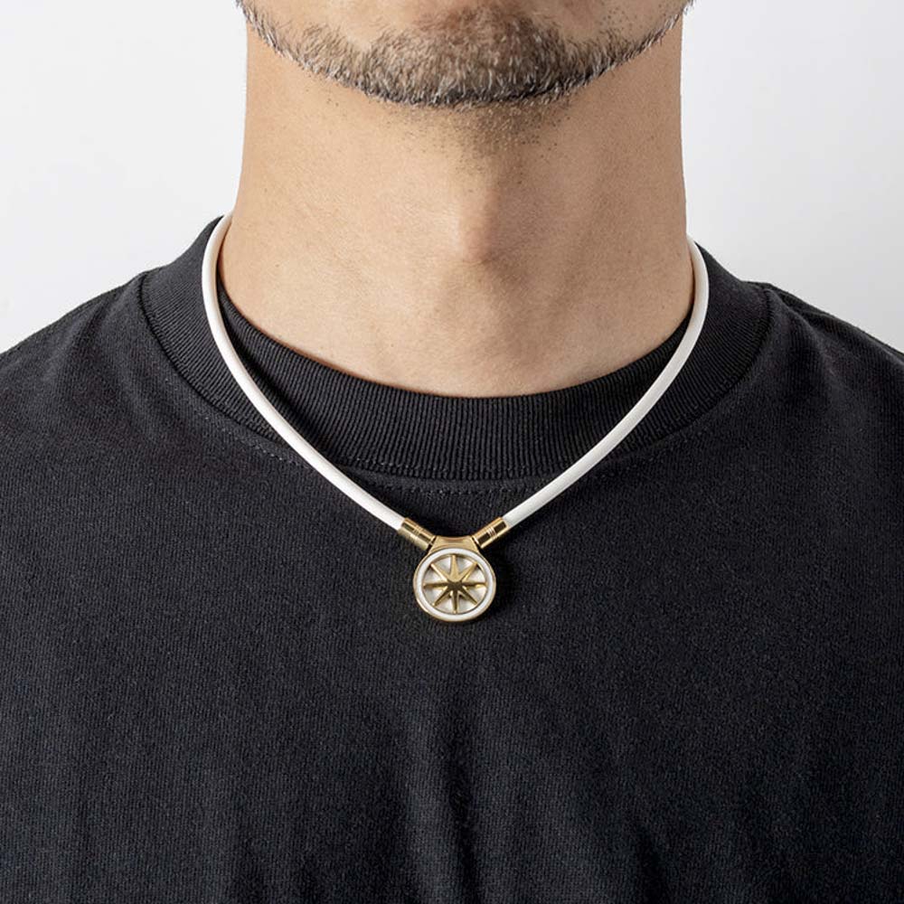 バンデル BANDEL ネックレス Healthcare Necklace Earth 2.0(White×Gold) 47cm HLCNE2WG47【FITHOUSE ONLINE SHOP】