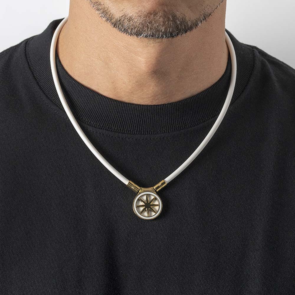 バンデル BANDEL ネックレス Healthcare Necklace Earth 2.0(White×Gold) 52cm HLCNE2WG52【FITHOUSE ONLINE SHOP】