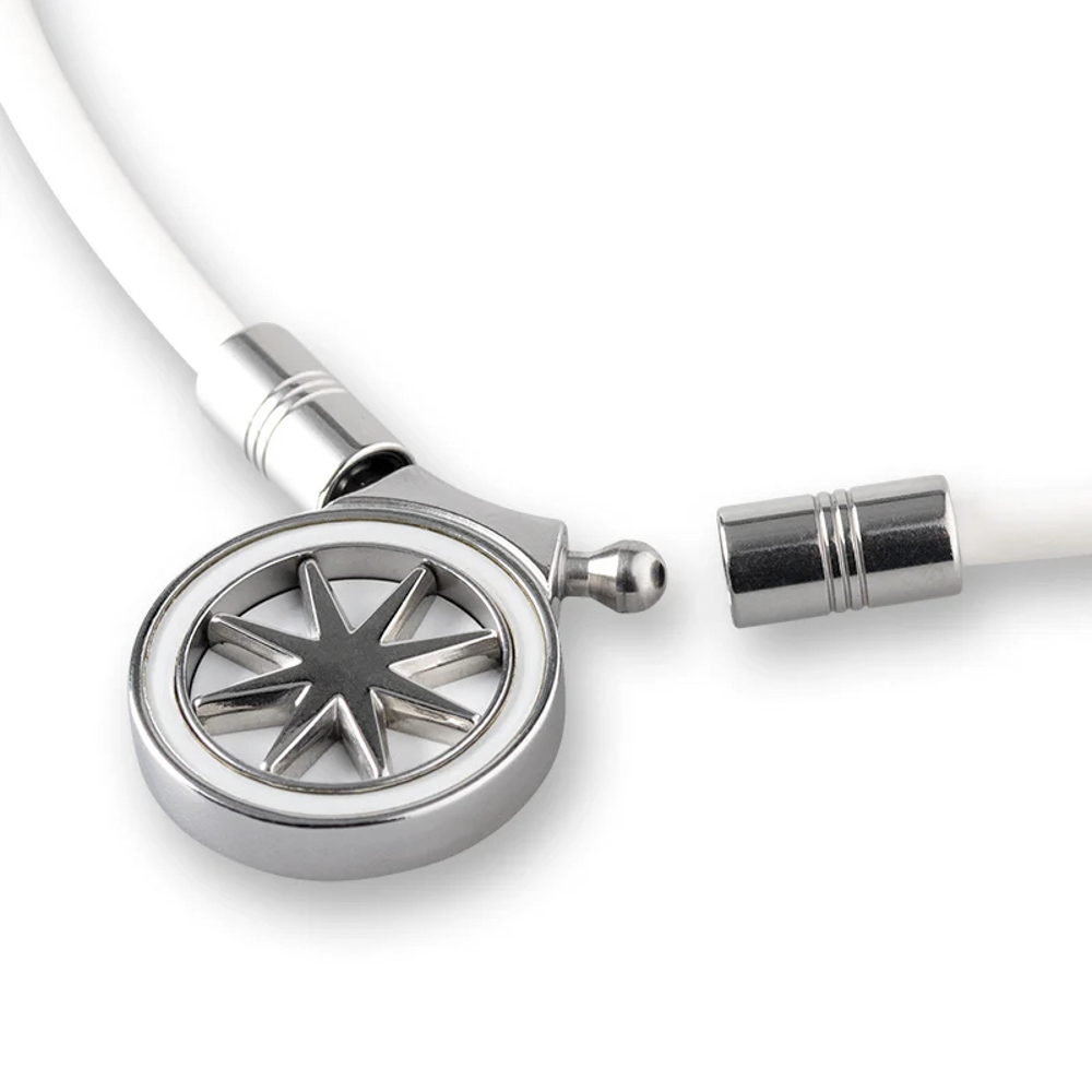 バンデル BANDEL ネックレス Healthcare Necklace Earth mini 2.0(White×Silver) 47cm HLCFNE2WS47【FITHOUSE ONLINE SHOP】