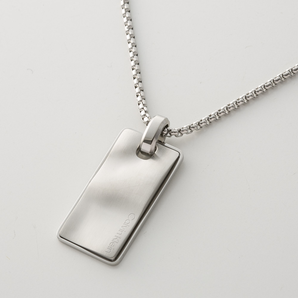 カルバンクライン Calvin Klein ネックレス METALLIC WAVES DOG TAG 35100033【FITHOUSE ONLINE SHOP】