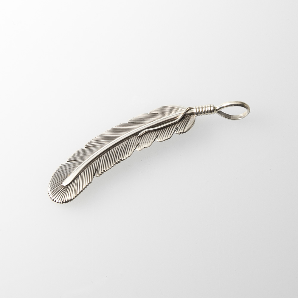 【50％OFFクーポン配布中！】インディアン ジュエリー INDIAN JEWELRY ネックレストップ HVM･15A FEATHER SV PENDANT SP-4-S【FITHOUSE ONLINE SHOP】