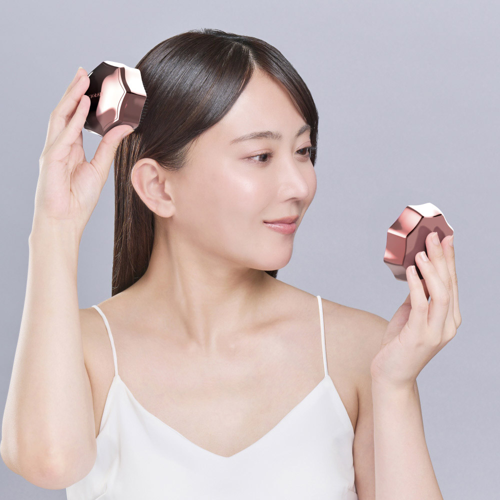 ドクターエア DOCTOR AIR 美容・健康グッズ ミラブラシ ミラー付き ヘアセット BBR-01PG【FITHOUSE ONLINE SHOP】