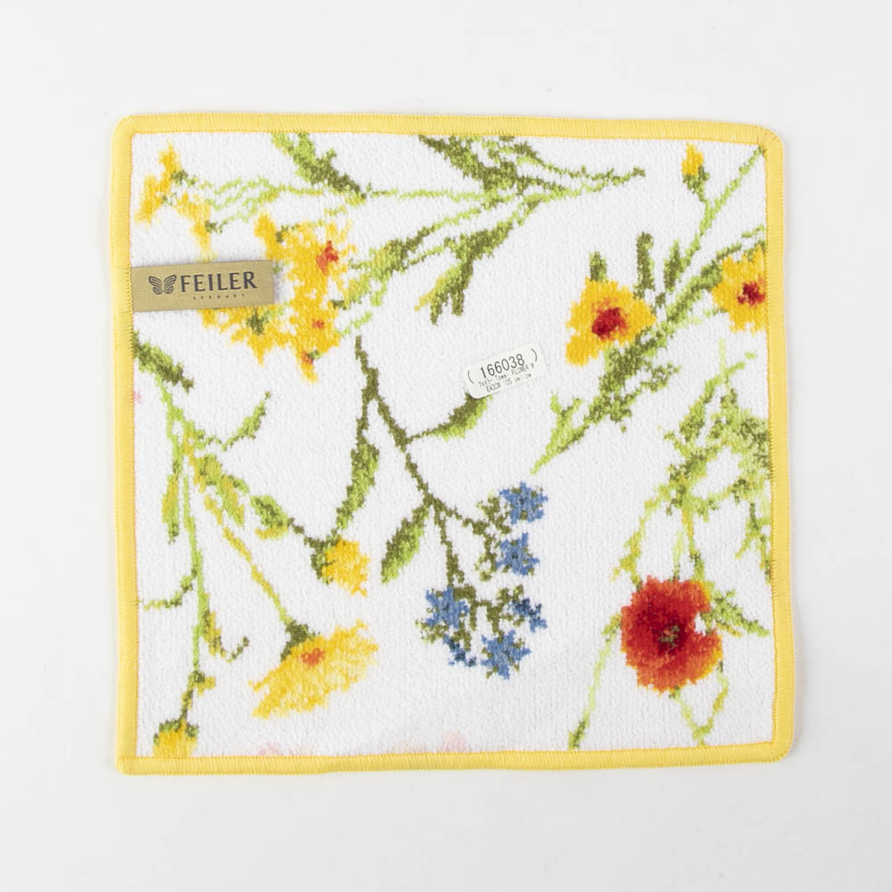 フェイラー FEILER ハンカチ FLOWER MEADOW フラワー メドゥ 25×25 イエロー 166038 フラワー メドゥ 25/YE【FITHOUSE ONLINE SHOP】