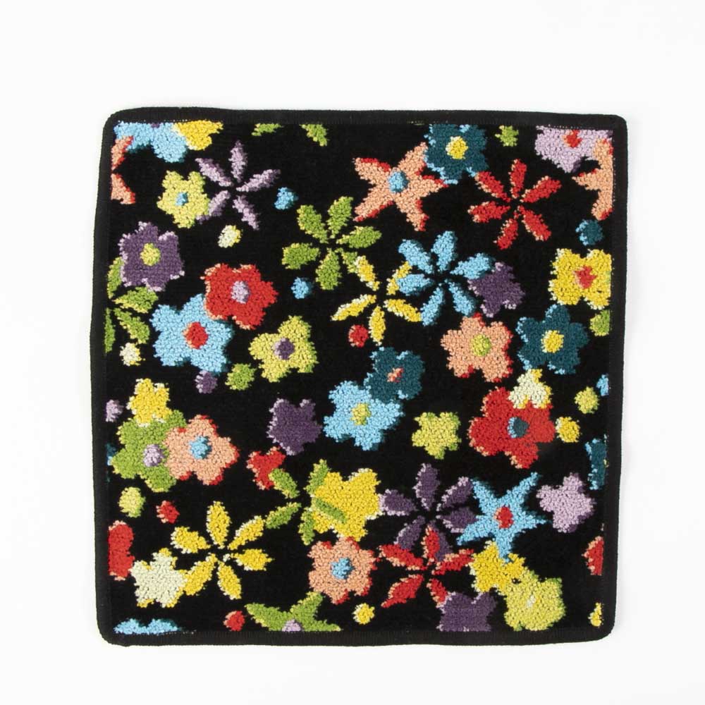 フェイラー FEILER ハンカチ RAINBOW BLOSSOM レインボーブロッサム 25×25 ブラック 112883 レインボーブロッサム 25/BK【FITHOUSE ONLINE SHOP】