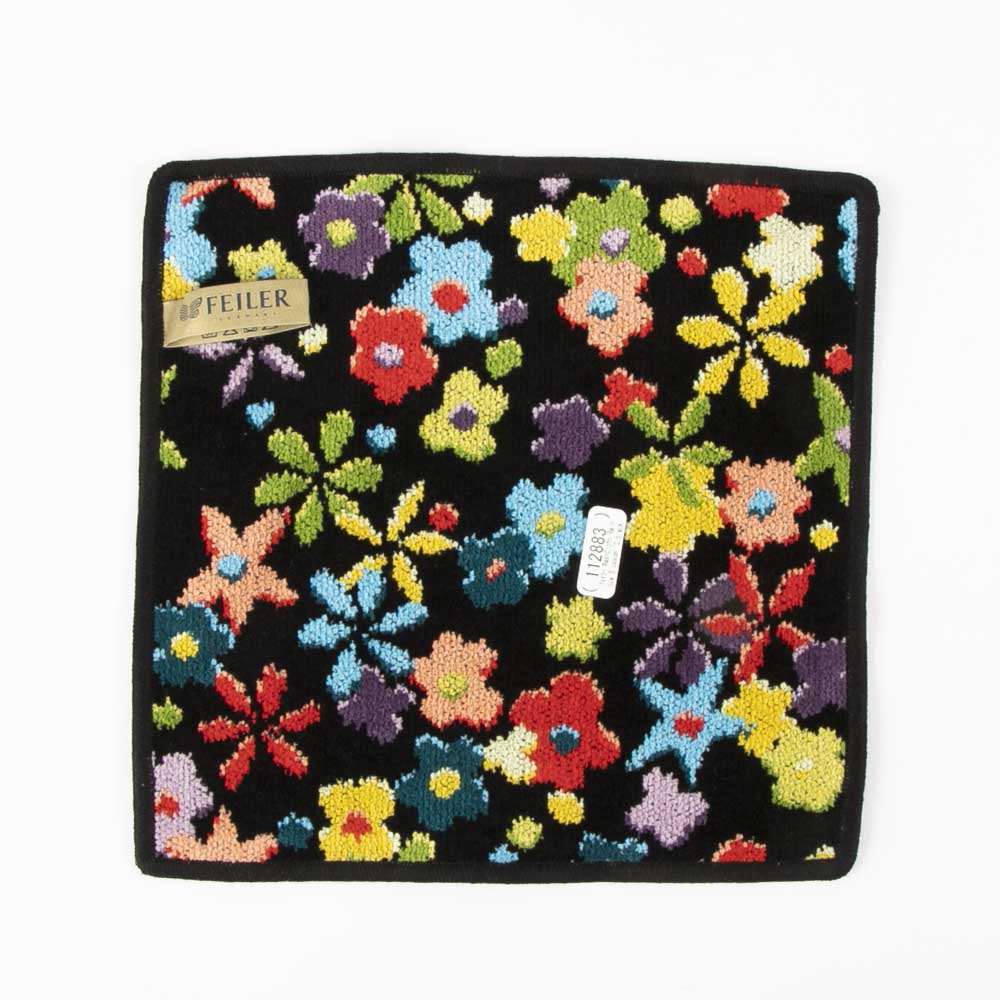 フェイラー FEILER ハンカチ RAINBOW BLOSSOM レインボーブロッサム 25×25 ブラック 112883 レインボーブロッサム 25/BK【FITHOUSE ONLINE SHOP】