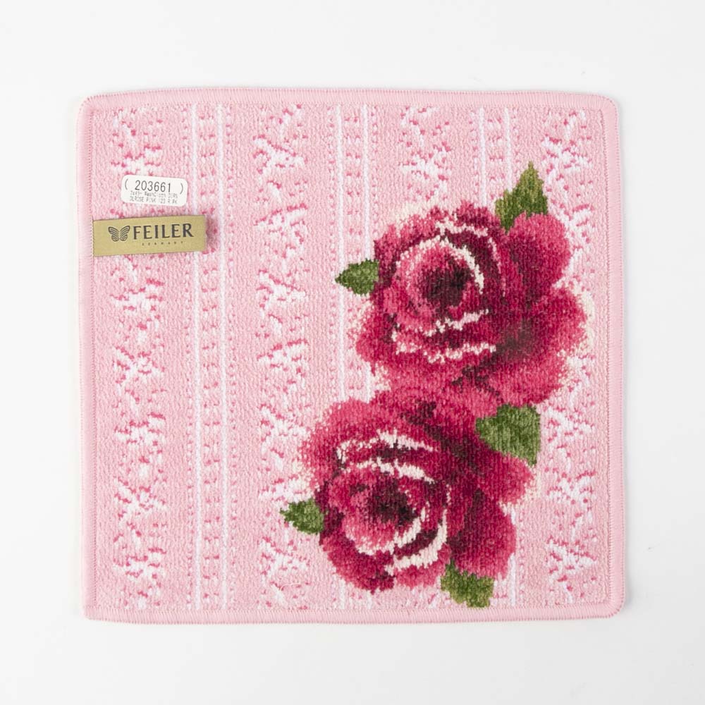 フェイラー FEILER ハンカチ DIRNDL ROSE PINK ディアンドル ローズ ピンク 25×25 ローズピンク 203661 ディアンドル ローズ 25/R.PK【FITHOUSE ONLINE SHOP】