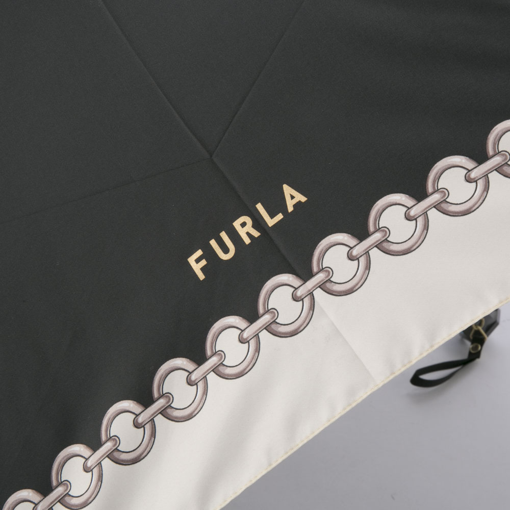 フルラ FURLA 折りたたみ傘 雨傘 ミニPツイルPtチェーン柄 55cm 