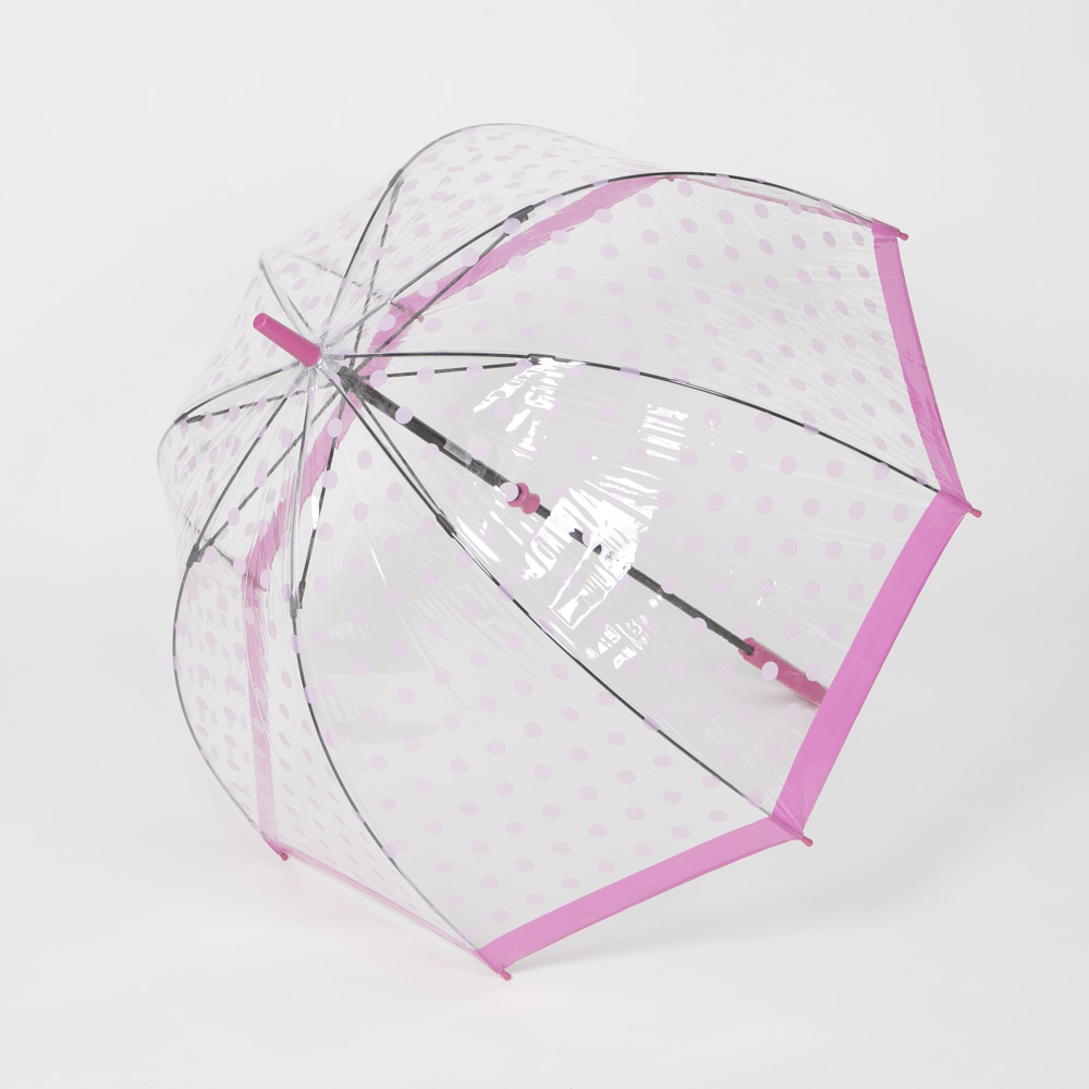 フルトン FULTON 雑貨 雨傘 ビニール傘 Birdcage-2 Pink Polka L042【FITHOUSE ONLINE SHOP】