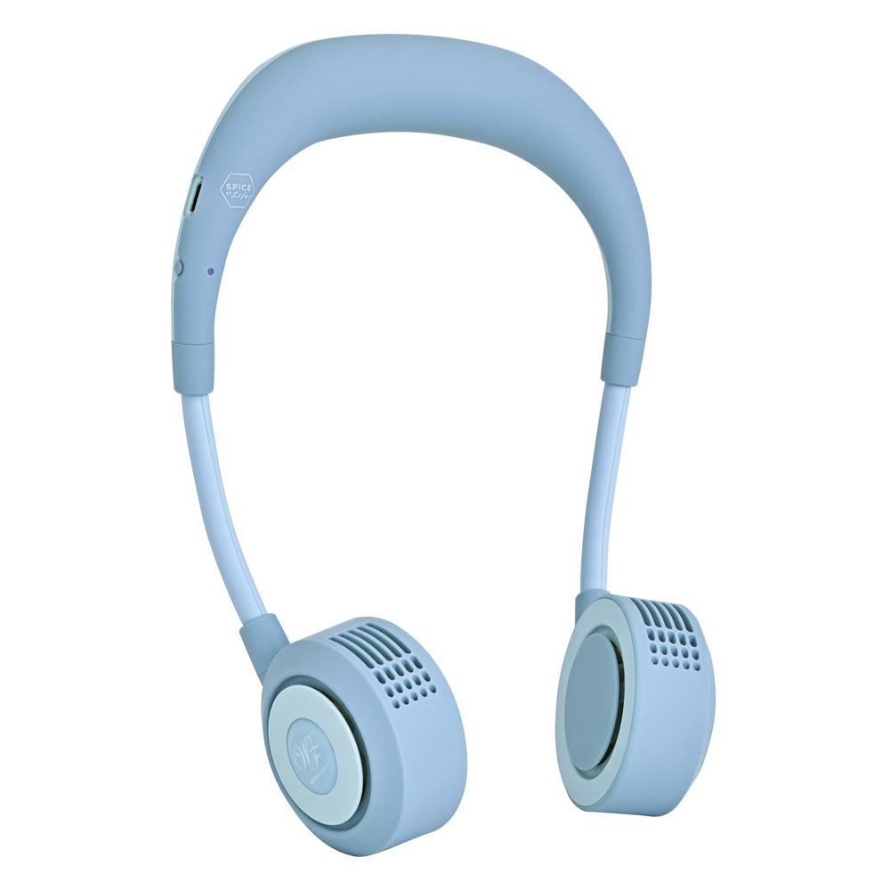 ダブルファン WFan 首掛け扇風機 ハンズフリー ヨガ シロッコ DFYS213SAX【FITHOUSE ONLINE SHOP】