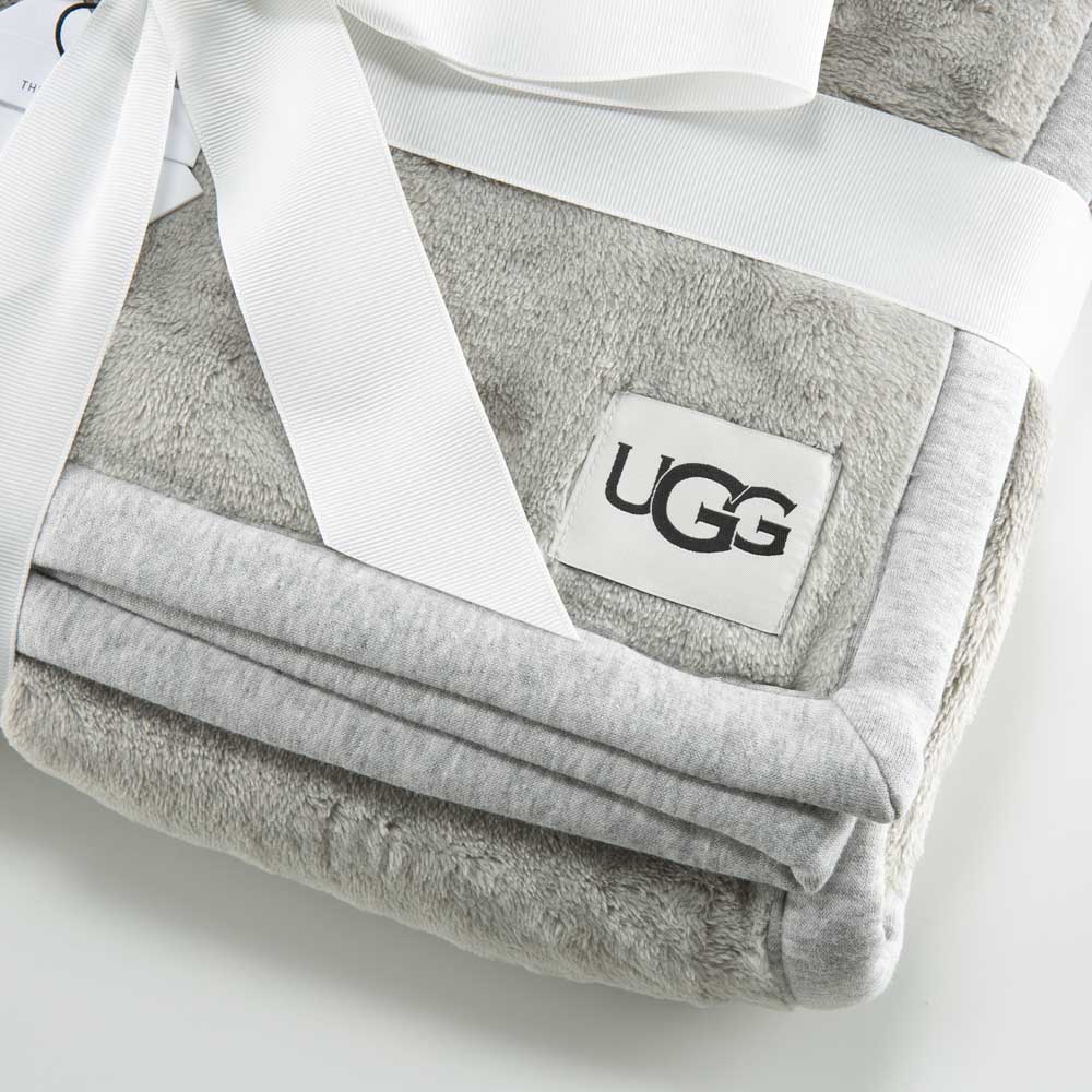 販売期間-アグ UGG ブランケット ロ•ゴ グレー DUFFIELD THROW II 送料