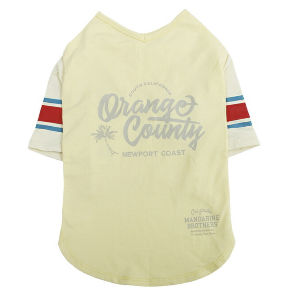 マンダリンブラザーズ MANDARINE BROTHERS ペットグッズ ウェア V NECK CALIFORNIA T-SHIRTS 712511 XSサイズ【FITHOUSE ONLINE SHOP】