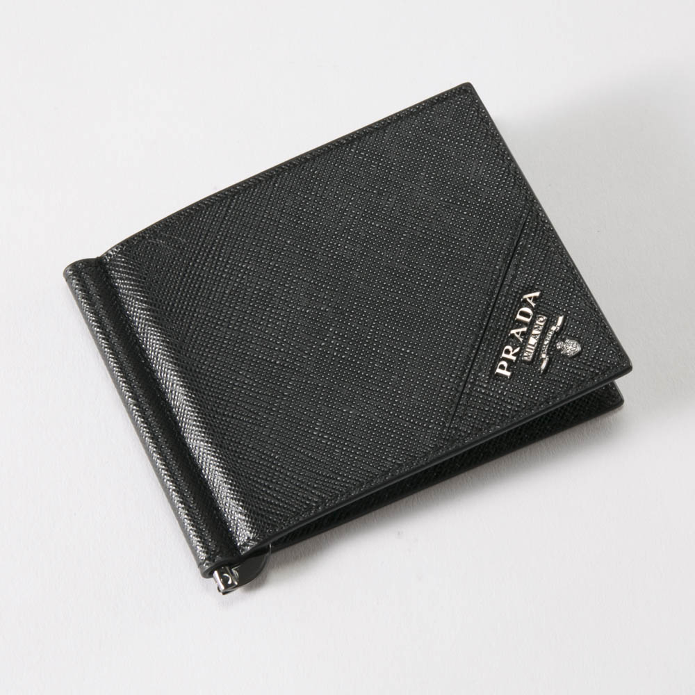 PRADA プラダ SAF.METAL折札マネークリップ/NERO 2MN077-QME