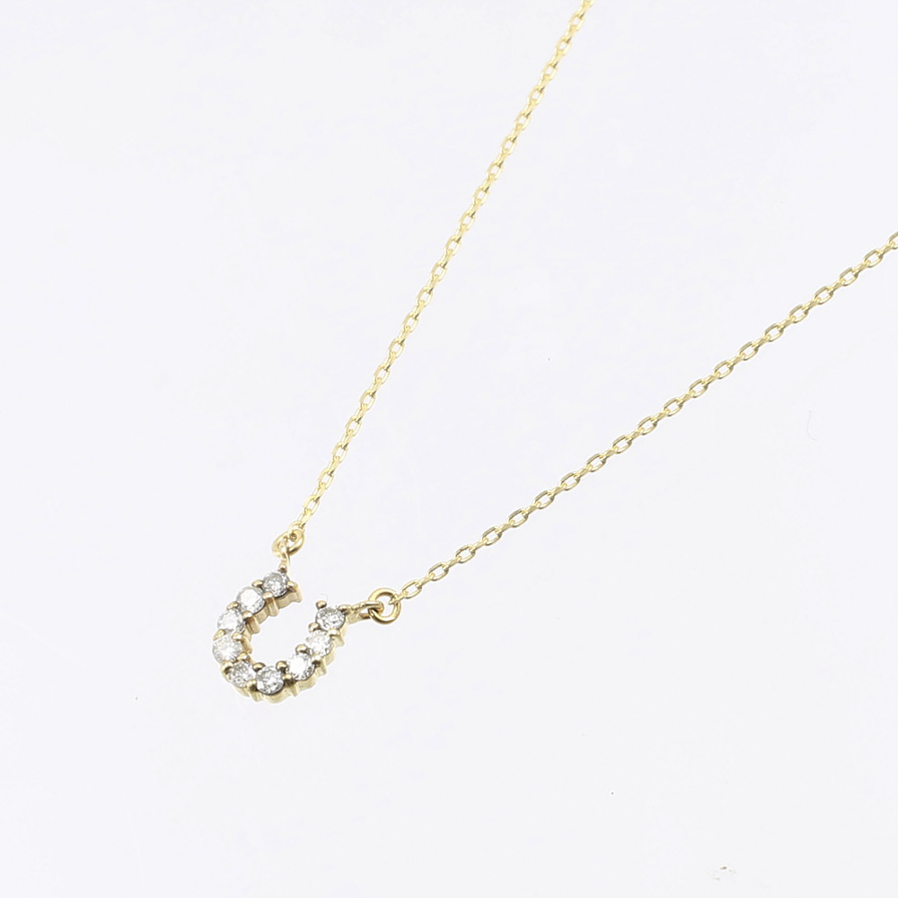 シェリークラン cheriecrin ネックレス 蹄型0.09ct K10YG NC K10